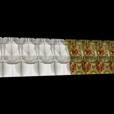 现代伊斯兰墙面造型斗拱