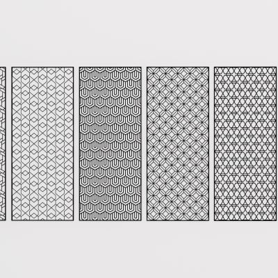 现代花格屏风隔断