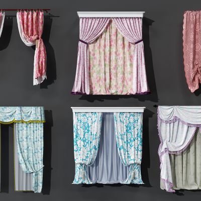 现代窗帘组合