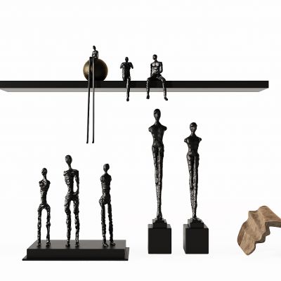 现代抽象人物雕塑摆件