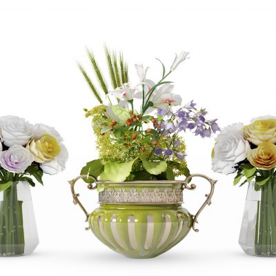 现代饰品花瓶组合