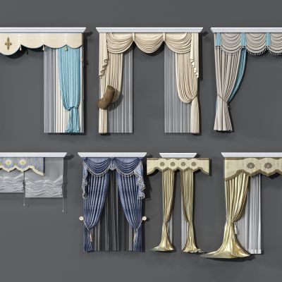 新中式窗帘组合