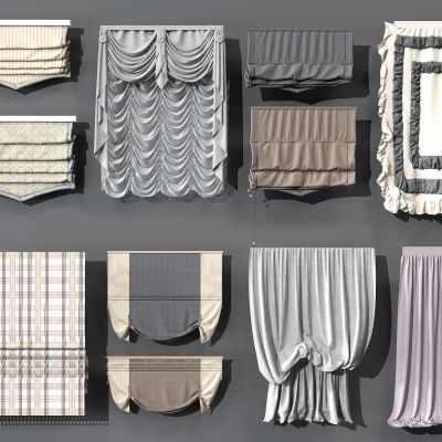 现代窗帘组合