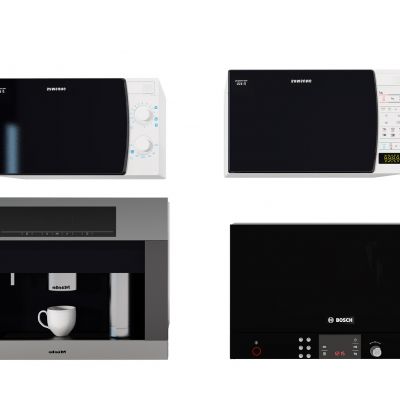 现代微波炉烤箱组合