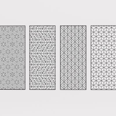 现代花格屏风隔断