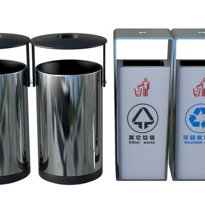 现代垃圾桶