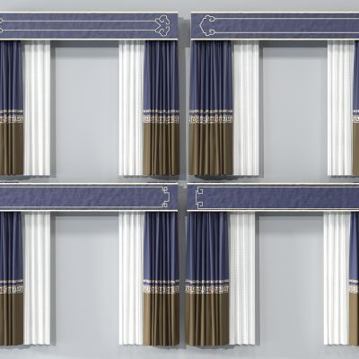 新中式窗帘组合