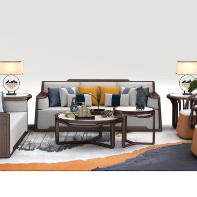 新中式和气生财沙发