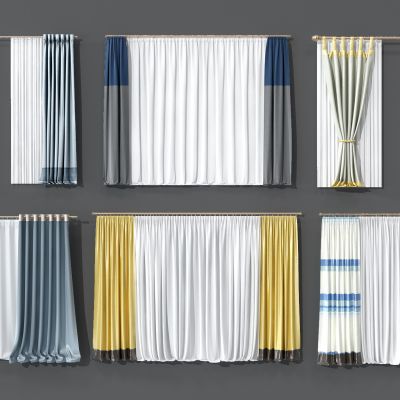 简欧窗帘组合