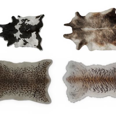 现代动物皮毛造型地毯