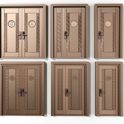 新中式单元收入户门