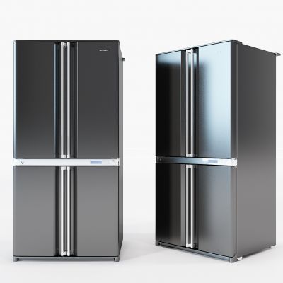 现代双开门冰箱