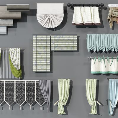 现代窗帘组合