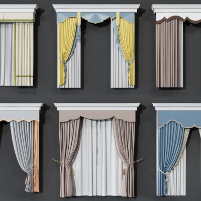 现代窗帘组合