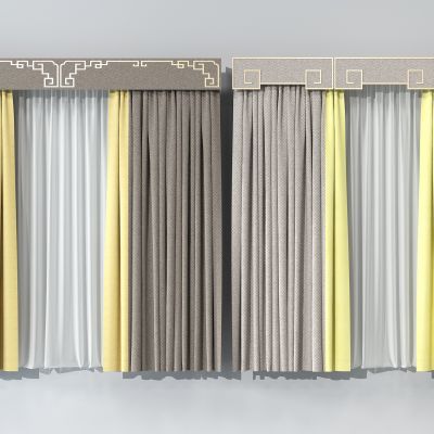 新中式窗帘组合