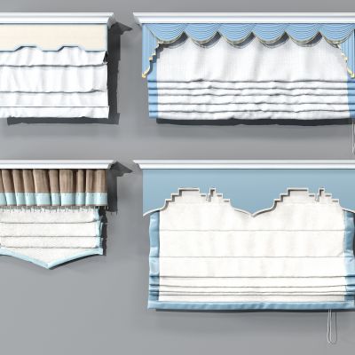 欧式法式罗马帘帘头