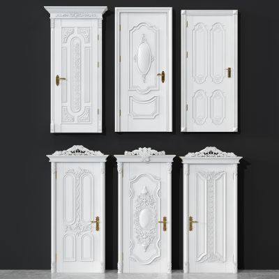 欧式法式实木雕花门组合