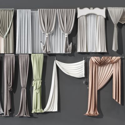 现代床幔窗帘组合