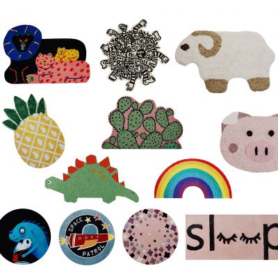 现代卡通动物儿童地毯组合