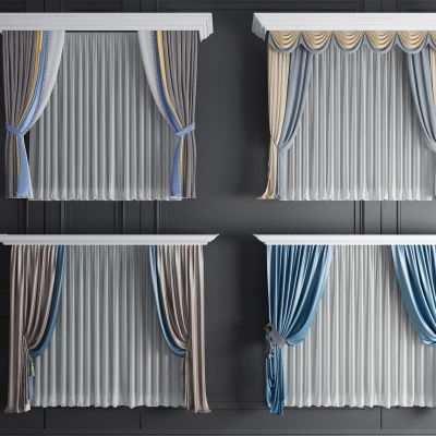 欧式布艺窗帘组合