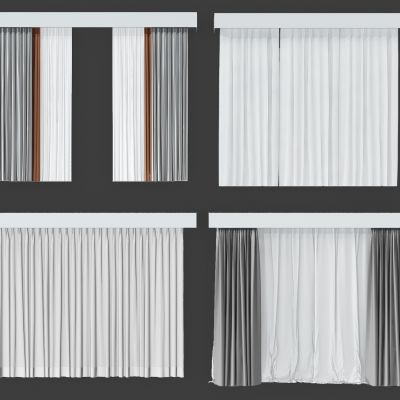 现代垂帘纱帘窗帘