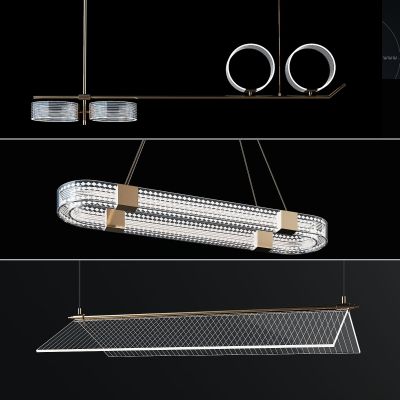 新中式金属玻璃吊灯