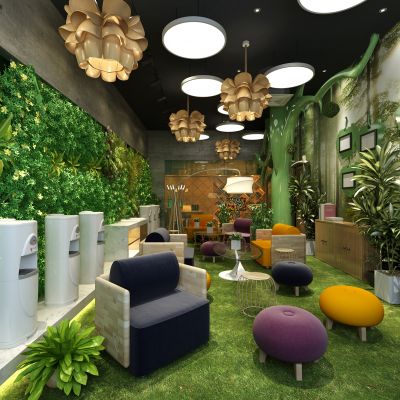 现代植物休息区