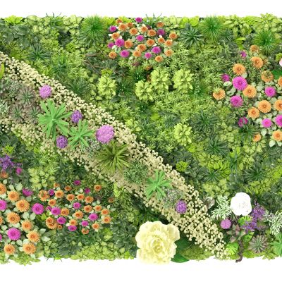 现代植物墙绿植墙花墙