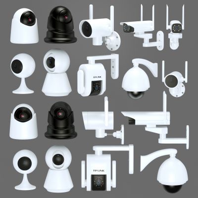 现代监控摄像头组合