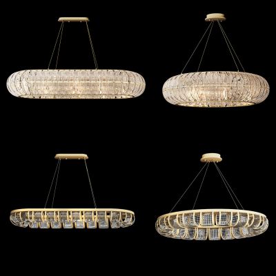 新中式轻奢环形水晶吊灯