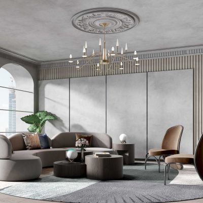 现代弧形沙发3D模型