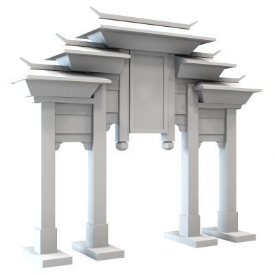 现代牌坊现代扎灯