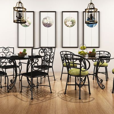 现代户外餐桌椅组合