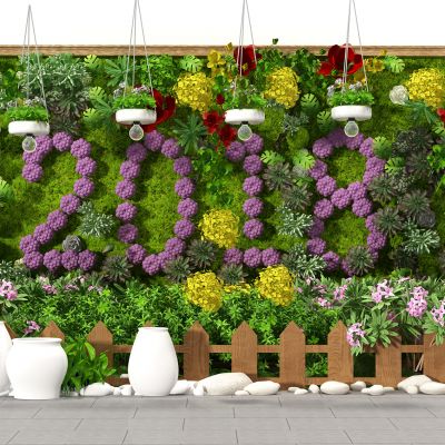 现代植物墙绿植墙花墙