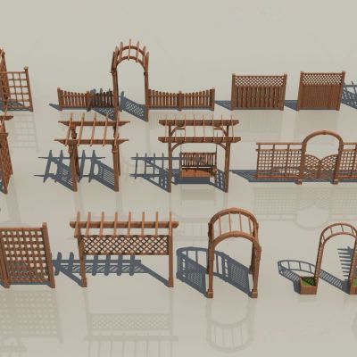 中式木拱门木秋千