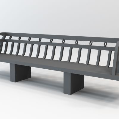 中式古建筑凉亭座椅3D模型