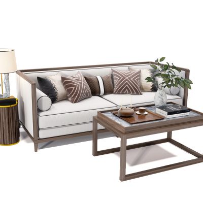 新中式沙发茶几