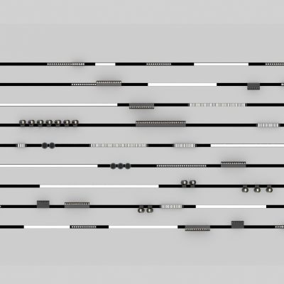 现代极简线条磁吸轨道射灯组合