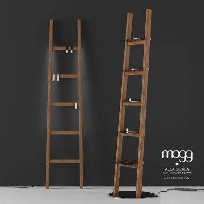 现代阿拉斯卡图书馆梯子梯子拉灯3D模型