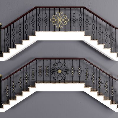 欧式铁艺雕花栏杆护栏