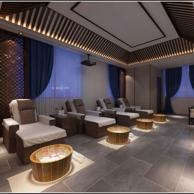 新中式足浴城包厢足疗店