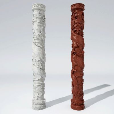 中式盘龙雕花柱子