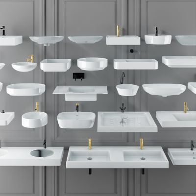 现代洗手盆水龙头组合