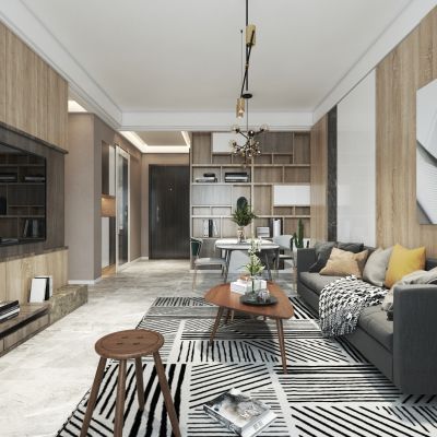 北欧客餐厅沙发