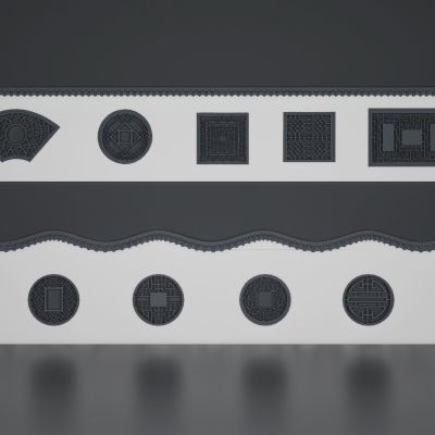 新中式古建院墙