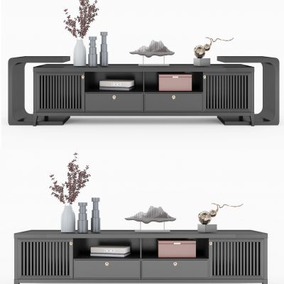 新中式实木电视柜