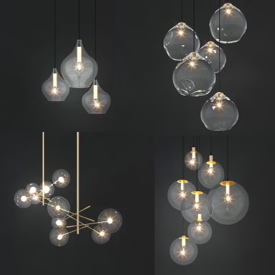 现代玻璃球小吊灯