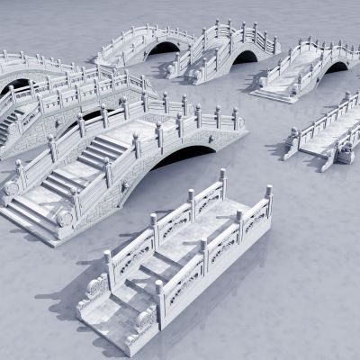 中式雕花石拱桥