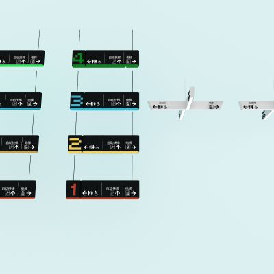 现代商场商业指示牌