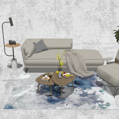 北欧沙发茶几组合